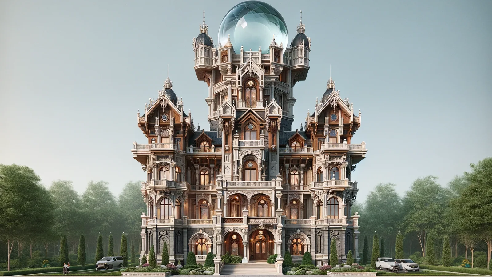 The lens-crowned city — concept study