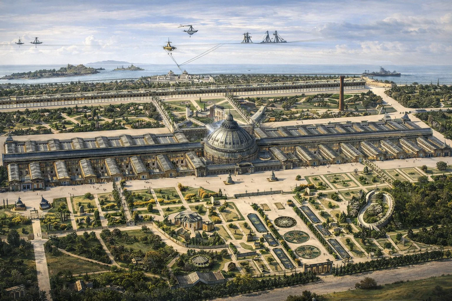 The lens-crowned city — concept study