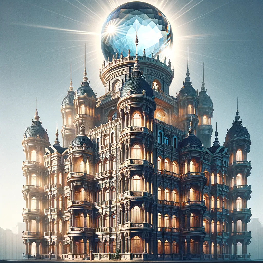The lens-crowned city — concept study