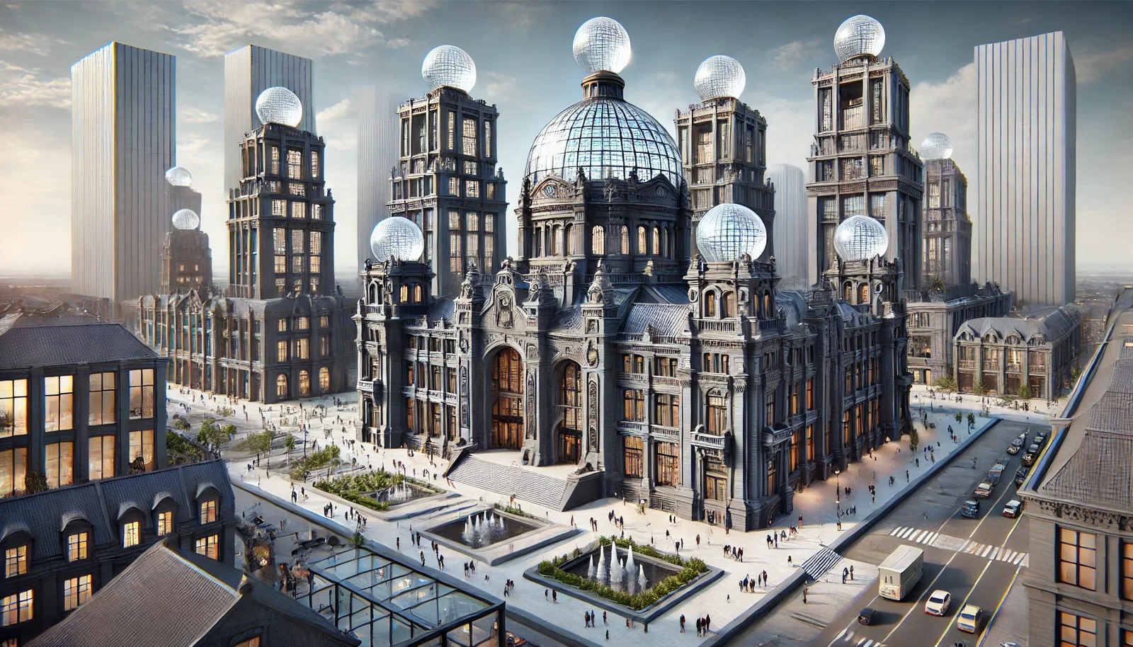 The lens-crowned city — concept study
